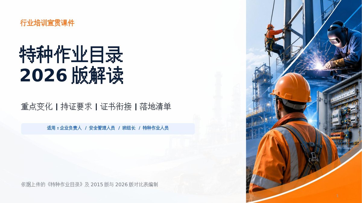 260605-特种作业目录2026版行业培训宣贯课件.pptx