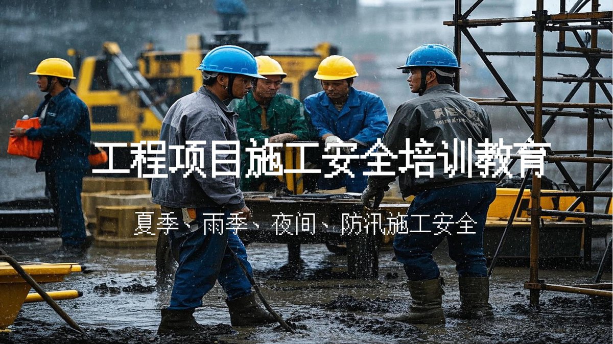 2026夏季雨季、防汛、夜间施工安全教育培训.pptx