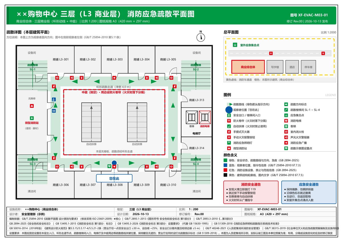 商场商业层-消防应急疏散平面图-示例.pdf