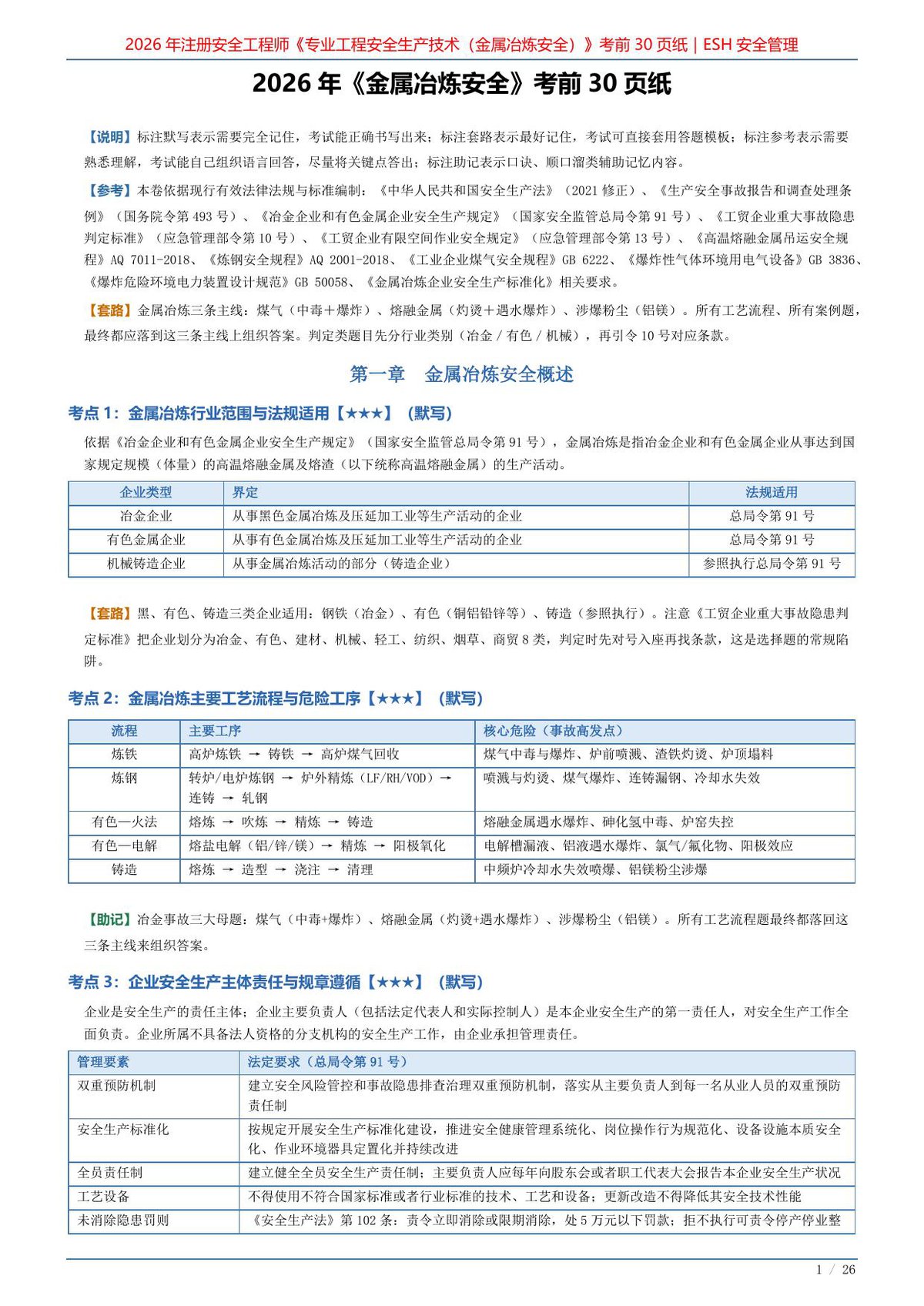 2026年《金属冶炼安全》考前30页纸.pdf