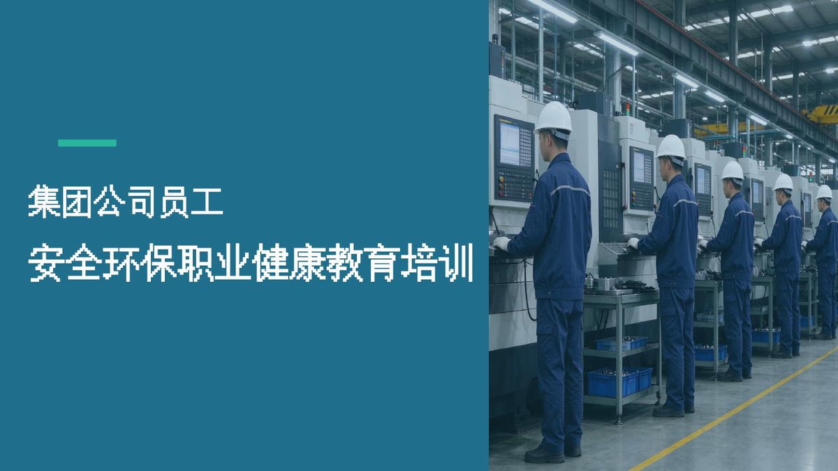 最新版集团公司员工安全环保职业健康教育培训丨通用教材69页.pptx